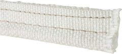 Made in USA - 1/2" Bulb Diam, 1-3/4" Overall Width, Fiberglass Tadpole Gasketing - 25' Long, White - All Tool & Supply