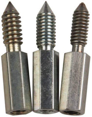 Made in USA - 3 Piece Flexible/Rigid Lantern Gland Thread Adapter Packing Tool Tip Set - 8-32, 10-24, 10-32 Thread, For 7-1/2" Flexible or 6" Rigid Shaft Packing Tools - All Tool & Supply