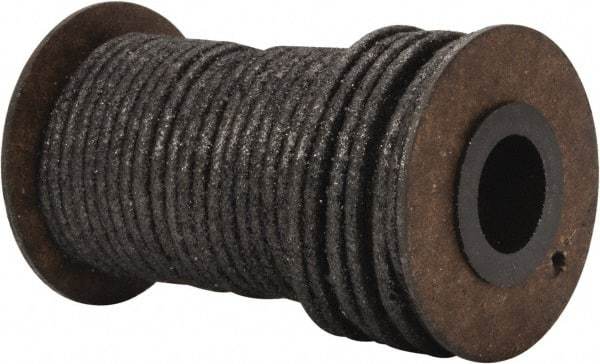 Made in USA - 1/8" x 50' Spool Length, Acrylic Fiber Graphite Yarn Compression Packing - 500° F Max, Dark Gray - All Tool & Supply