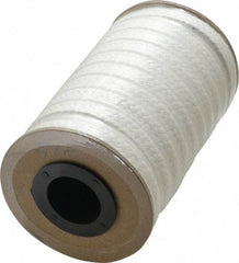 Made in USA - 3/8" x 8-1/2' Spool Length, PTFE/Hard Filament Compression Packing - 4,000 Max psi, -450 to 500° F, White - All Tool & Supply