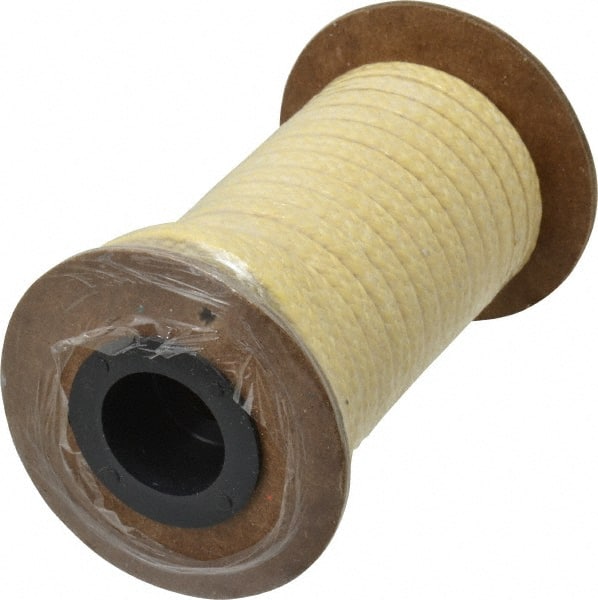 Made in USA - 1/4" x 19' Spool Length, PTFE/Aramid Composite Compression Packing - All Tool & Supply