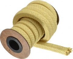 Made in USA - 1/2" x 8' Spool Length, PTFE/Aramid Composite Compression Packing - All Tool & Supply