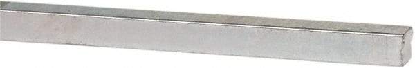 Made in USA - 12" Long x 3/16" High x 3/16" Wide, Zinc-Plated Oversized Key Stock - C1018 Steel - All Tool & Supply