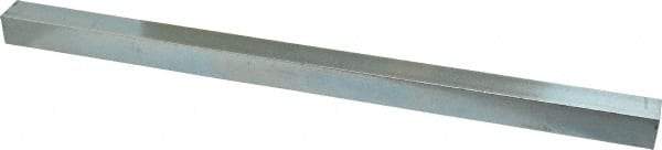 Made in USA - 12" Long x 5/8" High x 5/8" Wide, Zinc-Plated Oversized Key Stock - C1018 Steel - All Tool & Supply