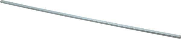 Made in USA - 12" Long, Zinc-Plated Step Key Stock for Shafts - C1018 Steel - All Tool & Supply