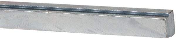 Made in USA - 12" Long, Zinc-Plated Step Key Stock for Shafts - C1018 Steel - All Tool & Supply