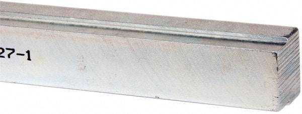 Made in USA - 12" Long, Zinc-Plated Step Key Stock for Shafts - C1018 Steel - All Tool & Supply