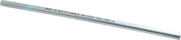 Made in USA - 12" Long, Zinc-Plated Step Key Stock for Gears - C1018 Steel - All Tool & Supply