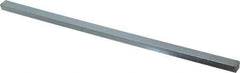 Made in USA - 12" Long, Zinc-Plated Step Key Stock for Gears - C1018 Steel - All Tool & Supply