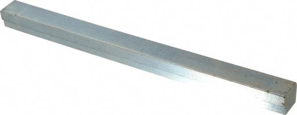 Made in USA - 12" Long, Zinc-Plated Step Key Stock for Gears - C1018 Steel - All Tool & Supply