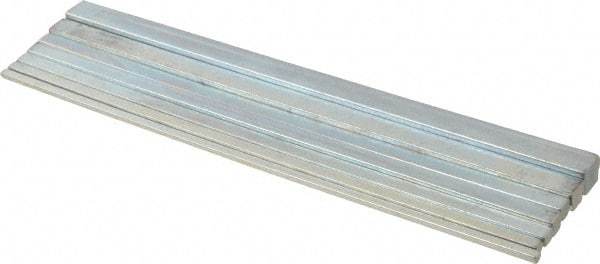 Made in USA - 12" Long, Zinc-Plated Step Key Stock Assortment - C1018 Steel - All Tool & Supply