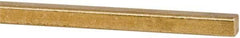 Made in USA - 12" Long x 3/16" High x 3/16" Wide, Over/Undersized Key Stock - Alloy 360 Brass - All Tool & Supply