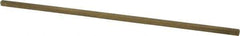 Made in USA - 12" Long x 1/4" High x 1/4" Wide, Over/Undersized Key Stock - Alloy 360 Brass - All Tool & Supply