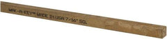 Made in USA - 12" Long x 7/16" High x 7/16" Wide, Over/Undersized Key Stock - Alloy 360 Brass - All Tool & Supply