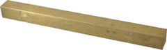 Made in USA - 12" Long x 1" High x 1" Wide, Over/Undersized Key Stock - Alloy 360 Brass - All Tool & Supply