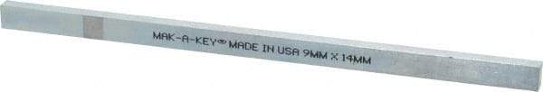 Value Collection - 12" Long, Zinc-Plated Oversized Key Stock - C1045 Steel - All Tool & Supply