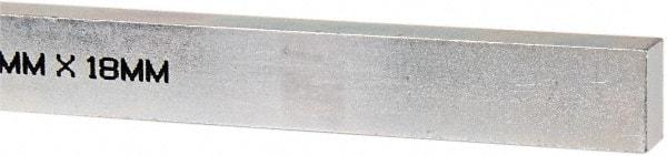 Made in USA - 12" Long, Zinc-Plated Oversized Key Stock - C1045 Steel - All Tool & Supply