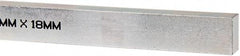 Made in USA - 12" Long, Zinc-Plated Oversized Key Stock - C1045 Steel - All Tool & Supply