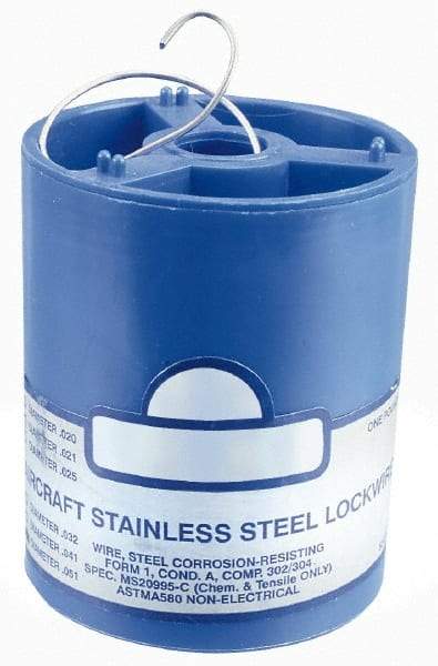 Value Collection - 20 Gage, 0.032 Inch Diameter x 362 Ft. Long, 302/304 Safety Lock Wire - 1 Lb. Shipping Weight - All Tool & Supply