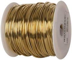 Made in USA - 12 Gage, 0.0808 Inch Diameter x 260 Ft. Long, Soft Brass Wire - 5 Lb. Shipping Weight - All Tool & Supply