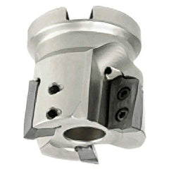 Iscar - 6 Inserts, 3" Cut Diam, 1" Arbor Diam, 0.827" Max Depth of Cut, Indexable Square-Shoulder Face Mill - 0/90° Lead Angle, 2" High, HP ADCR 2207.., HP ADCT 2207.., HP ADKT 2207.. Insert Compatibility, Series HP F90AT - All Tool & Supply