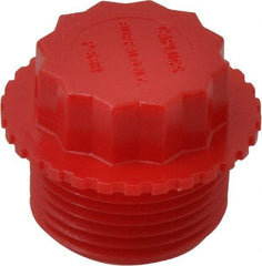 Caplugs - Serrated Round Head Plug - 3/4 NPS" OD, Polyethylene, Red - All Tool & Supply