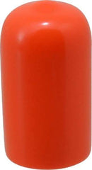 Caplugs - 1/2" ID, Stretchable Cap - 1" Long, Vinyl, Orange - All Tool & Supply