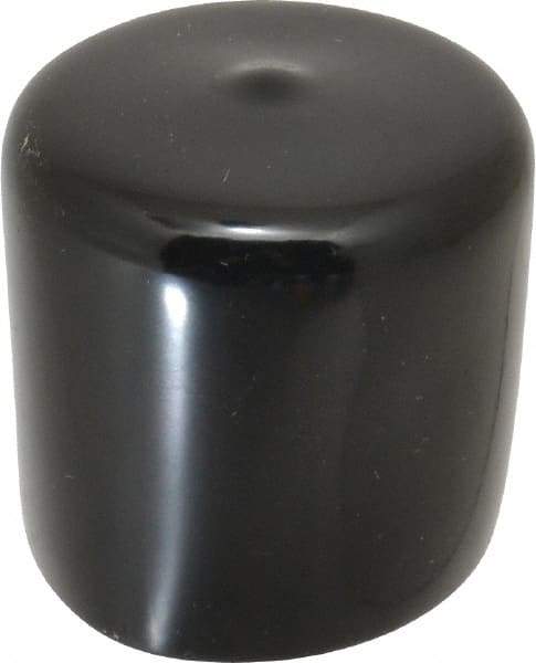 Caplugs - 1-5/8" ID, Stretchable Cap - 1-1/2" Long, Vinyl, Black - All Tool & Supply