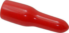 Caplugs - 1/4" ID, Pull-Tab Cap - Vinyl, Red - All Tool & Supply