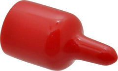 Caplugs - 5/8" ID, Pull-Tab Cap - Vinyl, Red - All Tool & Supply