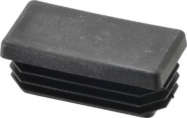 Caplugs - Rectangular Head Plug - 3/4 x 1-1/2" OD, 1" Long, Polyethylene, Black - All Tool & Supply