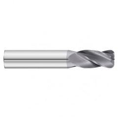 1" Dia. x 4 Overall Length 4-Flute .015 C/R Solid Carbide SE End Mill-Round Shank-Center Cut-TiAlN - All Tool & Supply