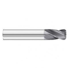 5/16 Dia. x 2-1/2 Overall Length 4-Flute .090 C/R Solid Carbide SE End Mill-Round Shank-Center Cut-TiAlN - All Tool & Supply