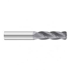 20mm Dia. x 125mm Overall Length 4-Flute 2.5mm C/R Solid Carbide SE End Mill-Round Shank-Center Cut-TiAlN - All Tool & Supply