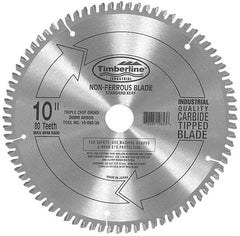 Amana Tool - 10" Diam, 5/8" Arbor Hole Diam, 60 Tooth Wet & Dry Cut Saw Blade - Carbide-Tipped, Chip Free Action, Standard Round Arbor - All Tool & Supply