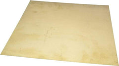 Value Collection - 0.016 Inch Thick x 12 Inch Wide x 12 Inch Long, Brass Sheet - Half Hard Temper, Alloy 260 - All Tool & Supply