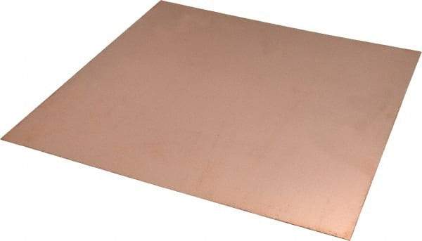 Value Collection - 0.027 Inch Thick x 12 Inch Square, Copper Sheet - Alloy 110 - All Tool & Supply