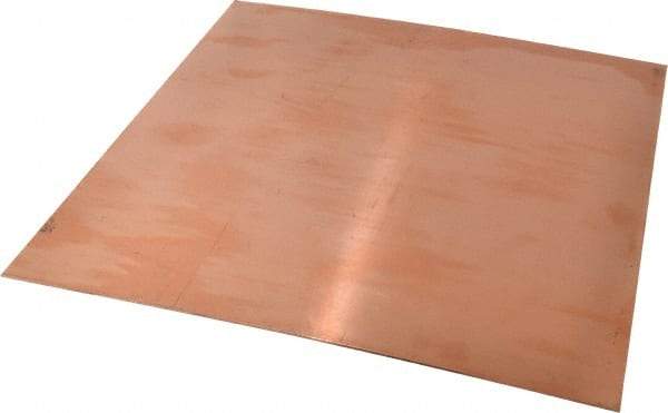 Value Collection - 1/16 Inch Thick x 12 Inch Square, Copper Sheet - Alloy 110 - All Tool & Supply