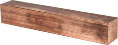 Value Collection - 2 Inch Square x 12 Inch Long, Copper Square Bar - Alloy 110, Electrical Grade - All Tool & Supply