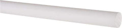 Made in USA - 5' Long, 5/8" Diam, PTFE (Virgin) Plastic Rod - White - All Tool & Supply