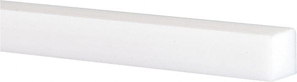 USA Sealing - 4' x 3/8" x 3/8" White PTFE (Virgin) Square Bar - All Tool & Supply