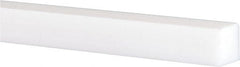 USA Sealing - 3' x 3/4" x 3/4" White PTFE (Virgin) Square Bar - All Tool & Supply