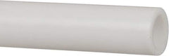 Made in USA - 5/8 Inch Outside Diameter x 5 Ft. Long, Plastic Round Tube - PTFE (Virgin), +/- 0.025 Inch Tolerance - All Tool & Supply