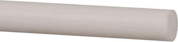 Made in USA - 6' Long, 5/8" Diam, PTFE (Mechanical Grade) Plastic Rod - +0.005 Tolerance - All Tool & Supply