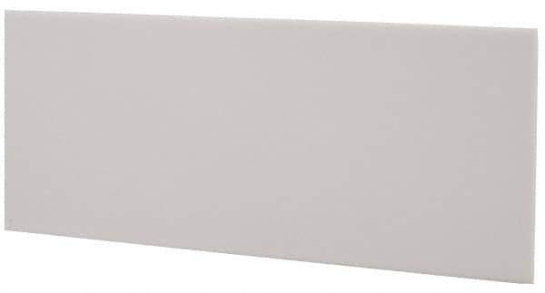 Made in USA - 4 Ft. Long x 4 Inch Wide x 1/8 Inch High, Virgin PTFE, Rectangular Plastic Bar - White, +/- 0.060 Tolerance - All Tool & Supply