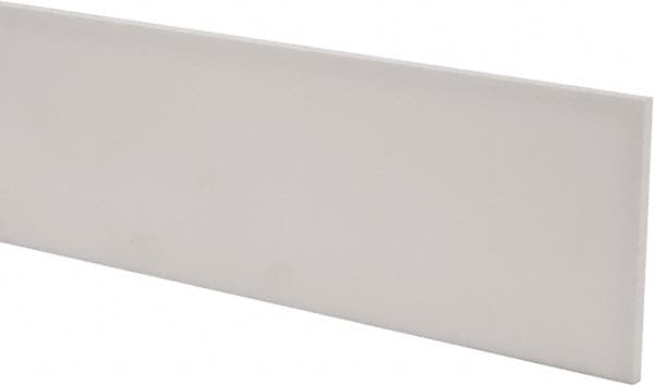 USA Sealing - 2' x 4" x 1/4" White PTFE (Virgin) Rectangular Bar - All Tool & Supply