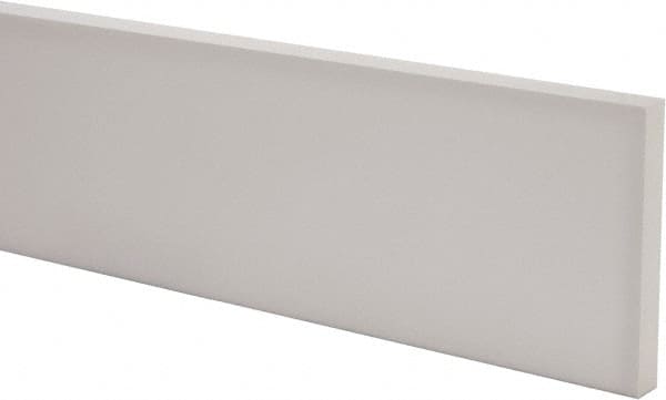 USA Sealing - 2' x 4" x 1/2" White PTFE (Virgin) Rectangular Bar - All Tool & Supply