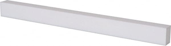 USA Sealing - 3' x 1-1/2" x 1/2" White PTFE (Virgin) Rectangular Bar - All Tool & Supply