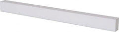 USA Sealing - 3' x 1-1/2" x 1/2" White PTFE (Virgin) Rectangular Bar - All Tool & Supply