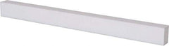 Made in USA - 4 Ft. Long x 1 Inch Wide x 5/8 Inch High, Virgin PTFE, Rectangular Plastic Bar - White, +/- 0.060 Tolerance - All Tool & Supply